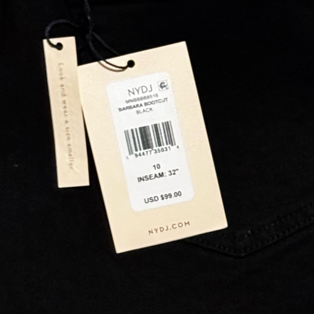NYDJ Barbara Bootcut Jeans NWT – Size 10 – Black - Picture 6 of 7